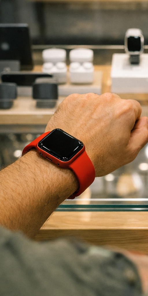 Smartwatch rosso — carattere